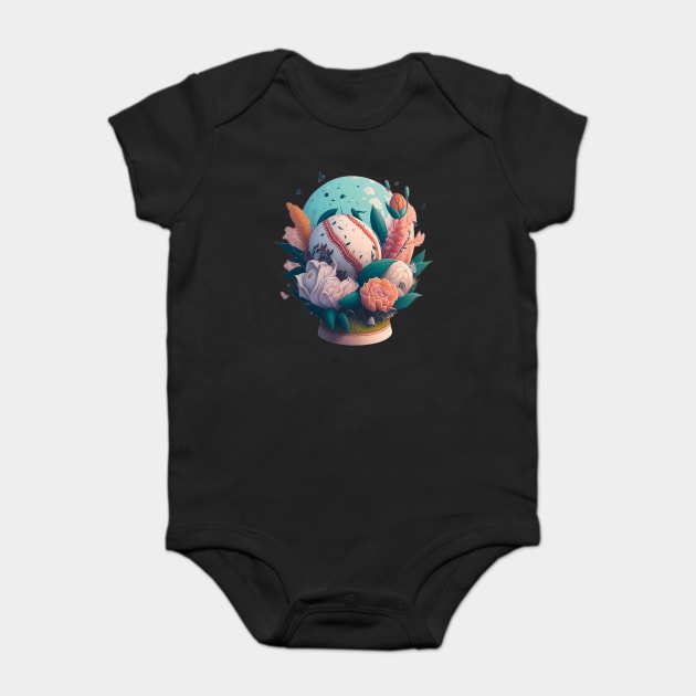 Dream Bouquet, a fantasy flowers design Baby Bodysuit by Pixel Threads 